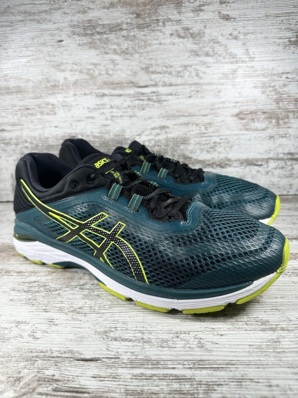 Men's ASICS GT-2000 6 Dark Teal Running Shoes Sz 14 Athletic Gym EUC!
